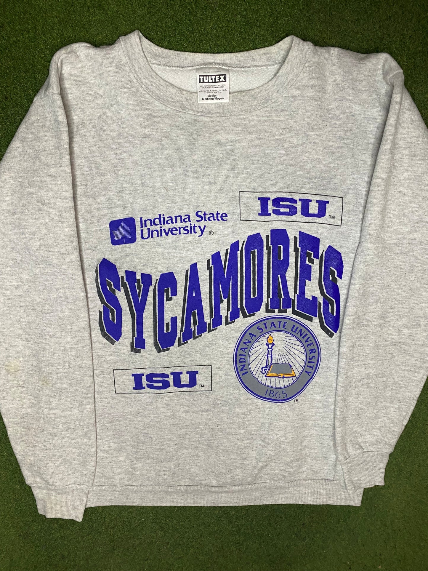90s Indiana State Sycamores - Vintage University Sweatshirt (Medium) - Gametime Vintage
