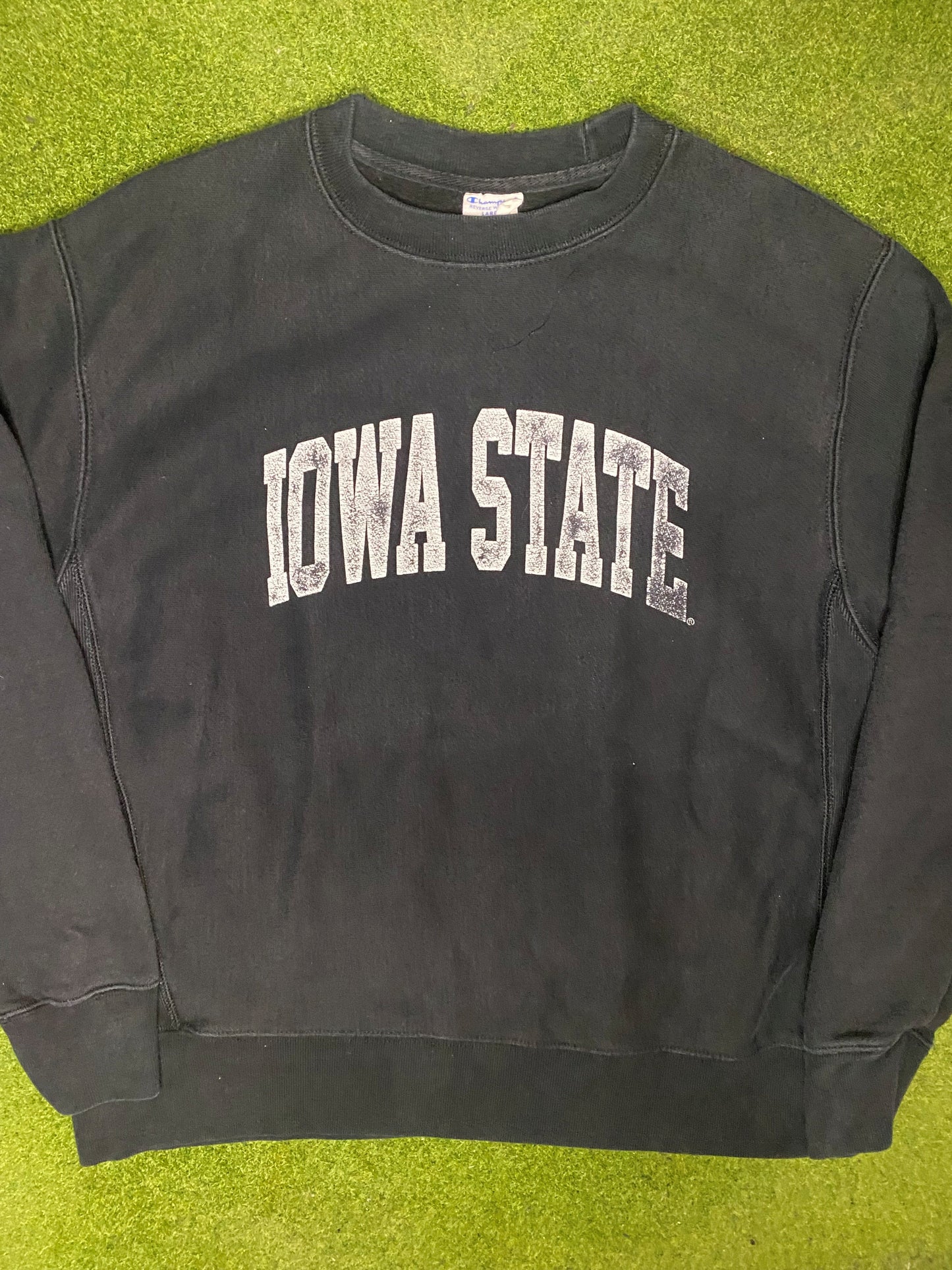 90s Iowa State Cyclones - Reverse Weave - Vintage College Sweatshirt (Large) - Gametime Vintage