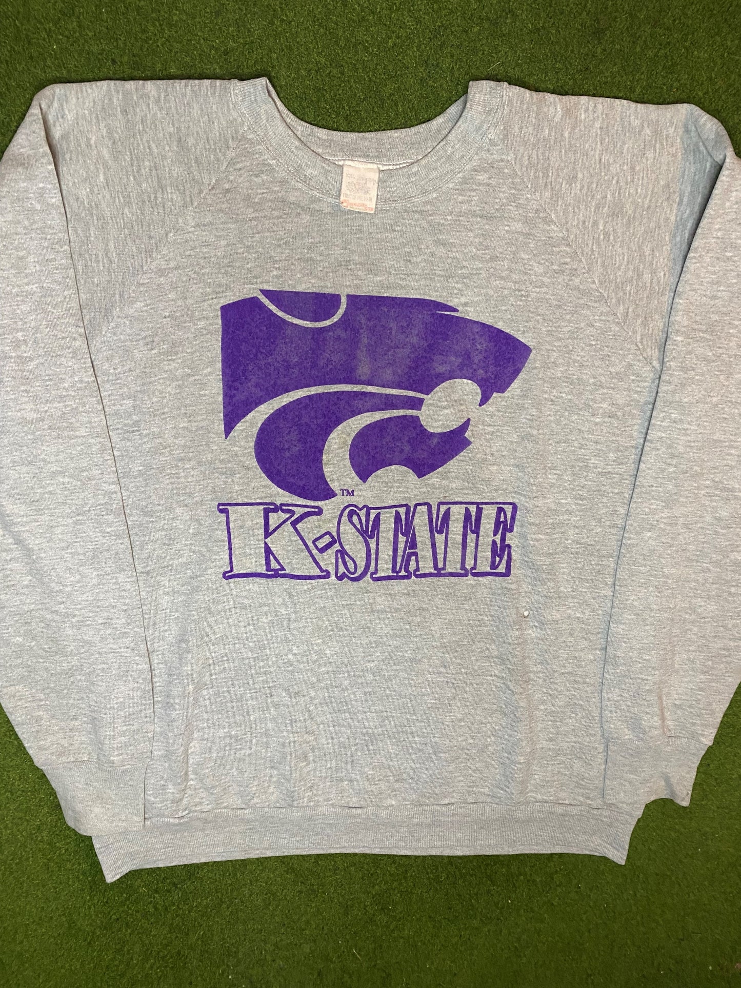 90s Kansas State Wildcats - Vintage College Sweatshirt (2XL) - Gametime Vintage