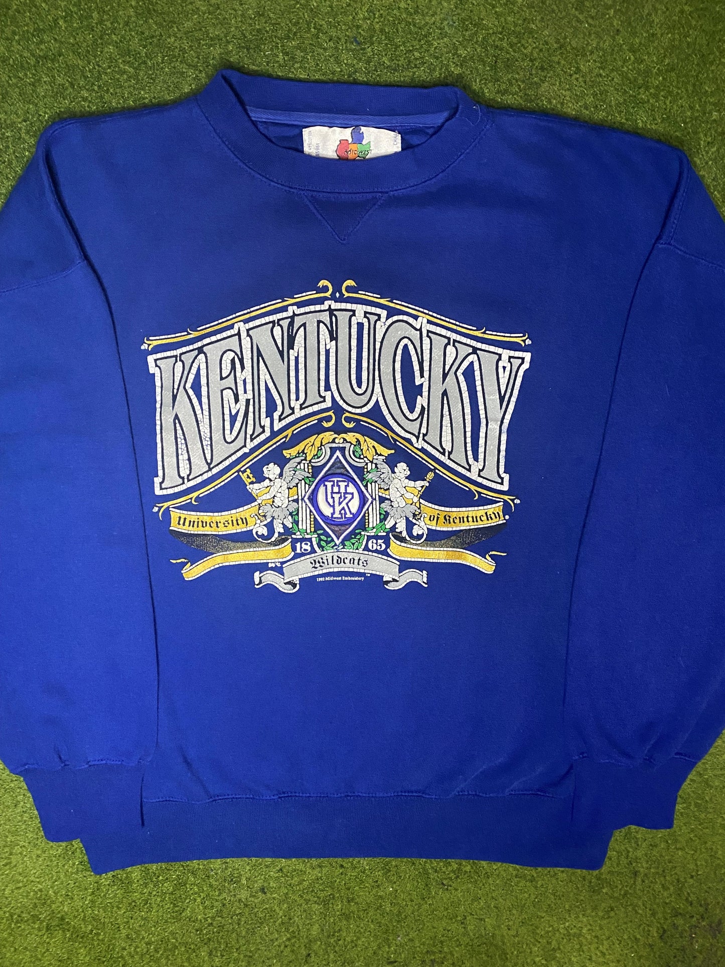 1992 Kentucky Wildcats - Vintage University Sweatshirt (XL) - Gametime Vintage