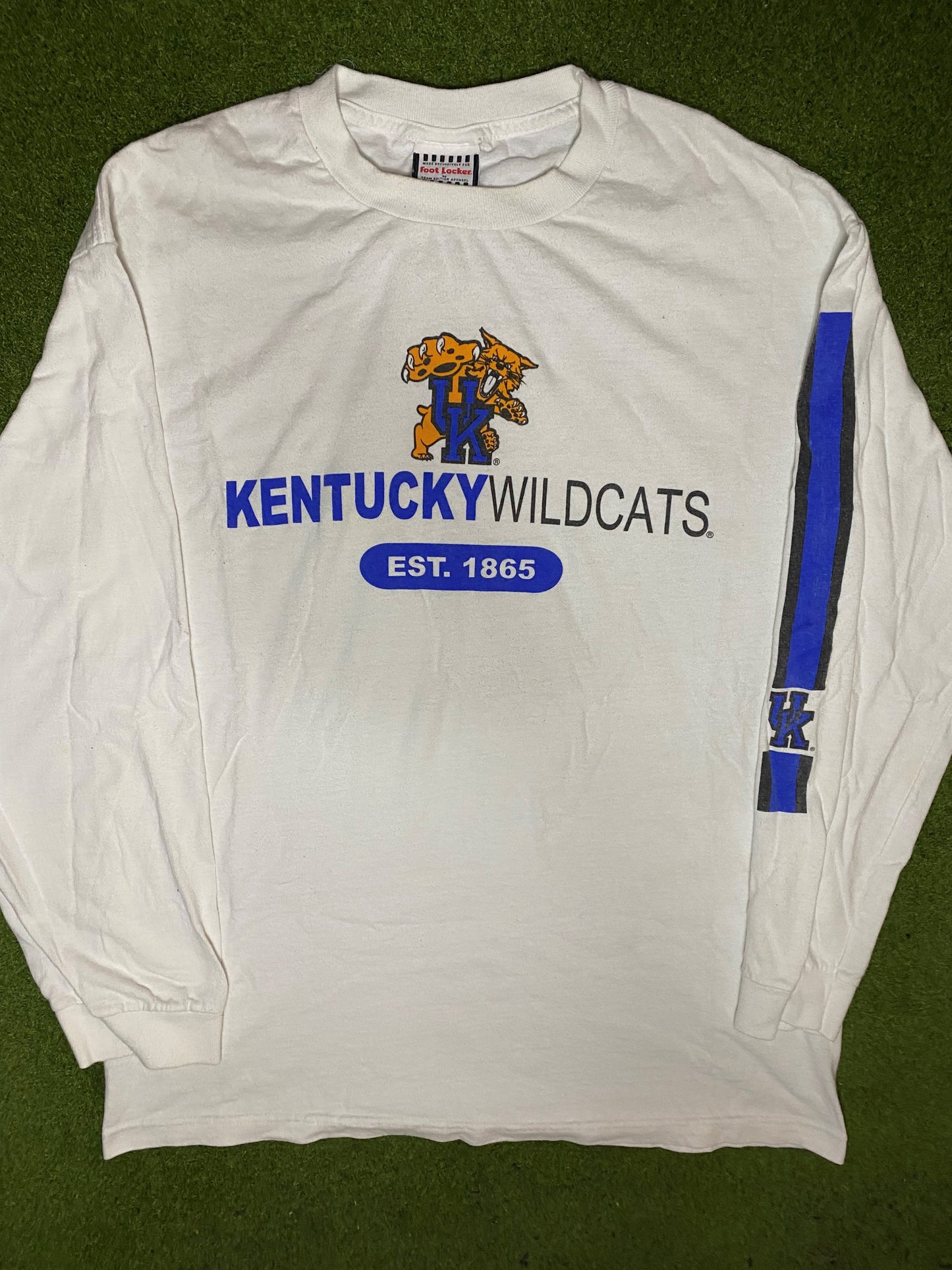 90s Kentucky Wildcats - Vintage College Long Sleeve (Large) - Gametime Vintage