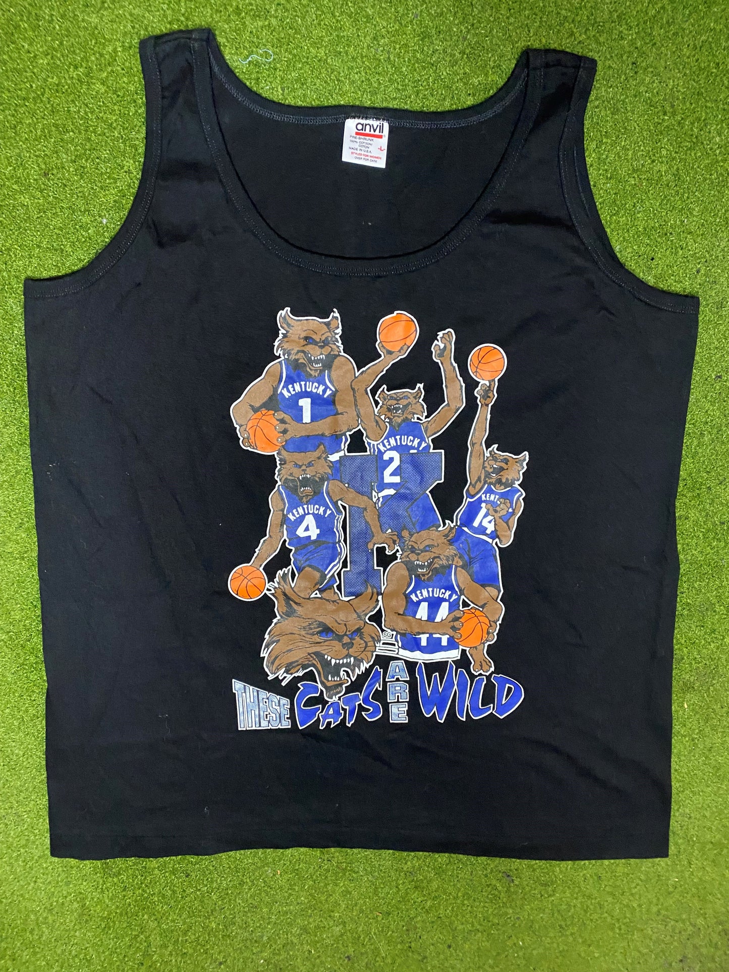90s Kentucky Wildcats - Vintage College Basketball Tank (Large) - Gametime Vintage