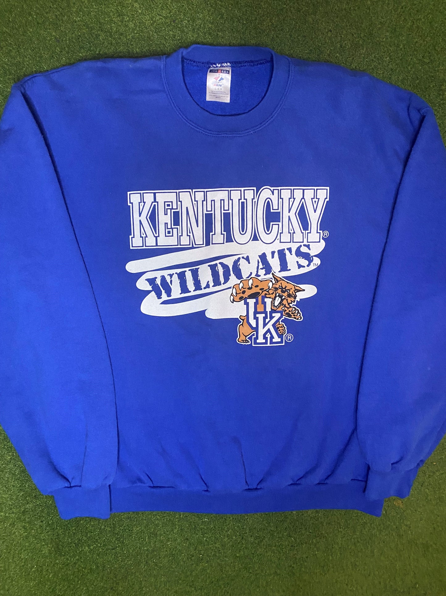90s Kentucky Wildcats - Vintage College Sweatshirt (Large) - Gametime Vintage