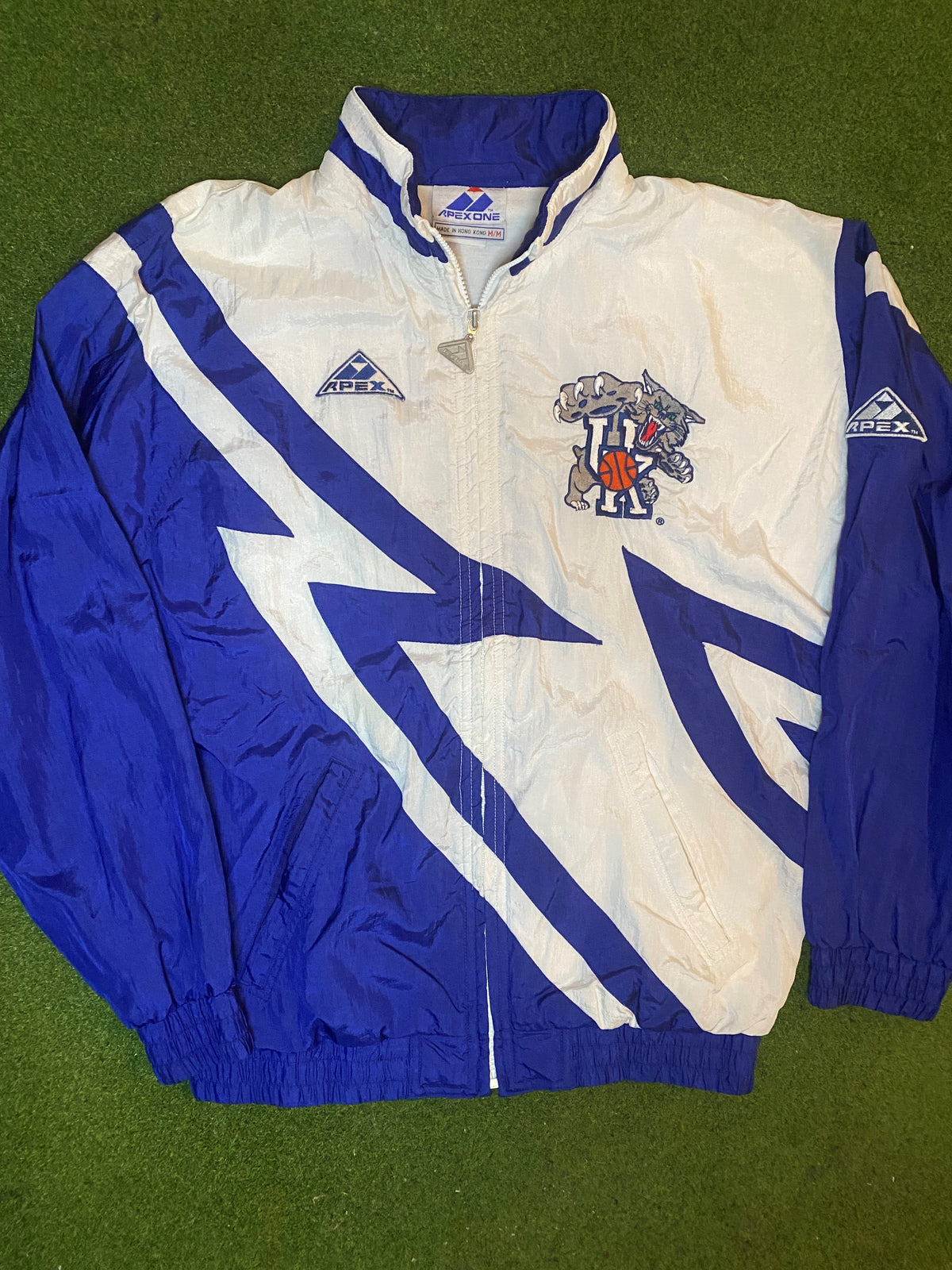 90s Kentucky Wildcats - Vintage College Basketball Windbreaker (Medium) - Gametime Vintage