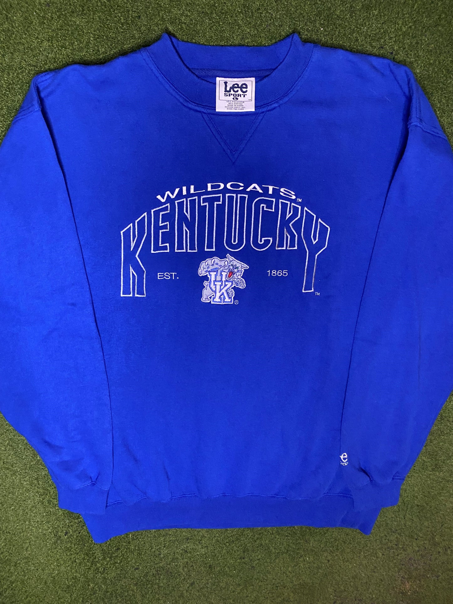 90s Kentucky Wildcats - Vintage College Sweatshirt (Large) - Gametime Vintage