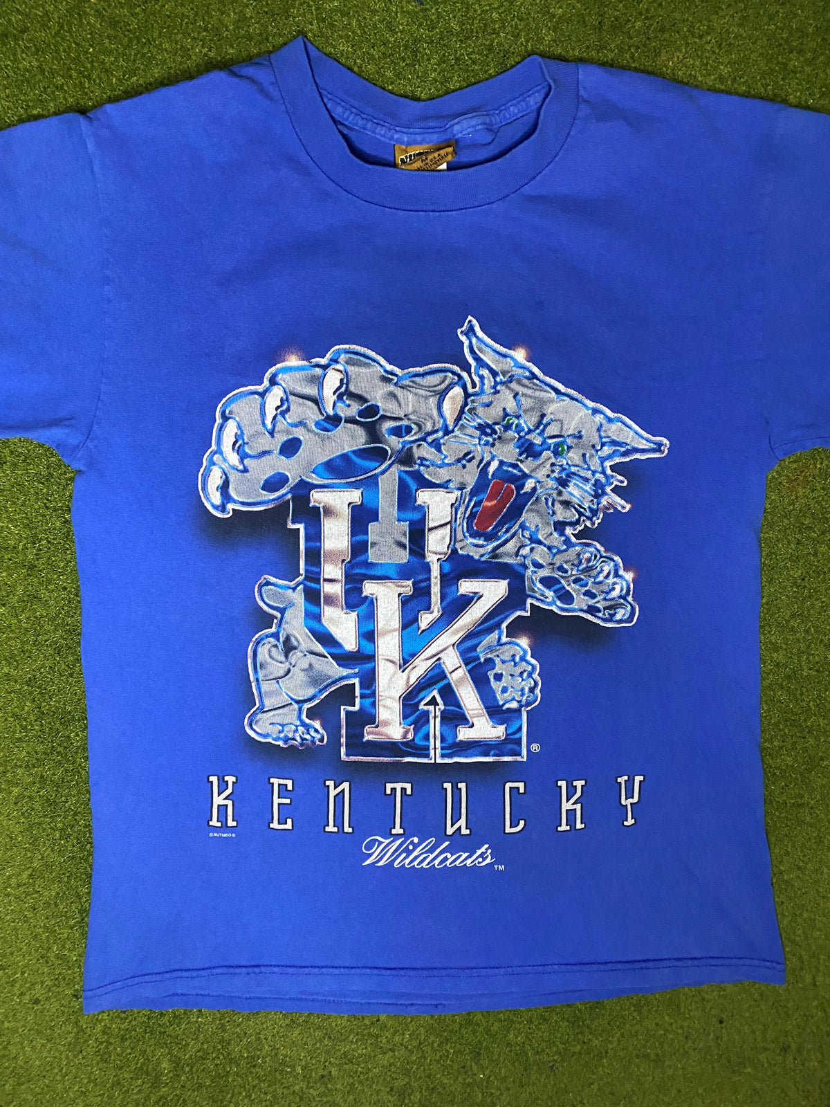 90s Kentucky Wildcats - Vintage College T Shirt (Medium) - Gametime Vintage
