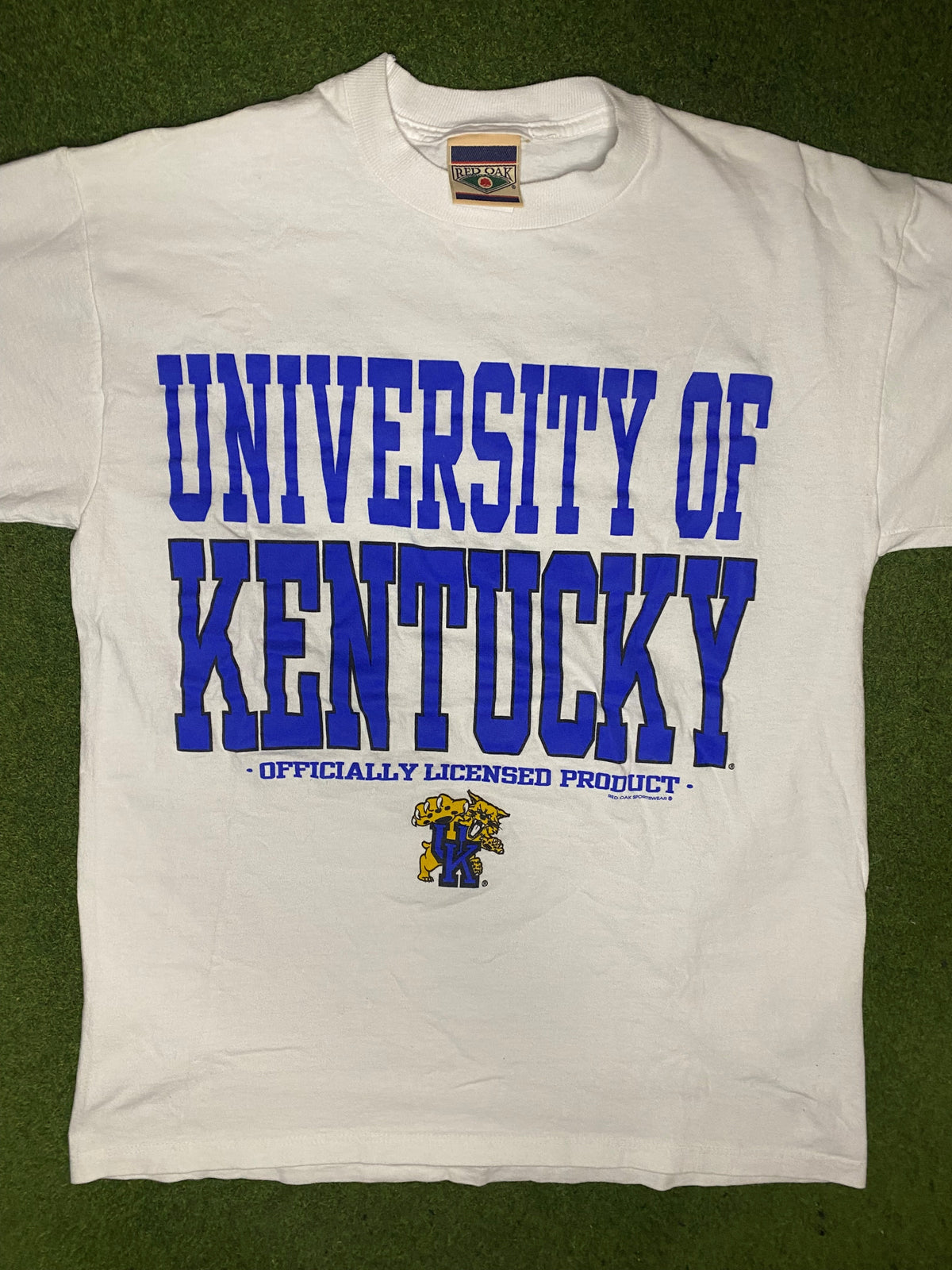 90s Kentucky Wildcats - Vintage College T Shirt (Medium) - Gametime Vintage