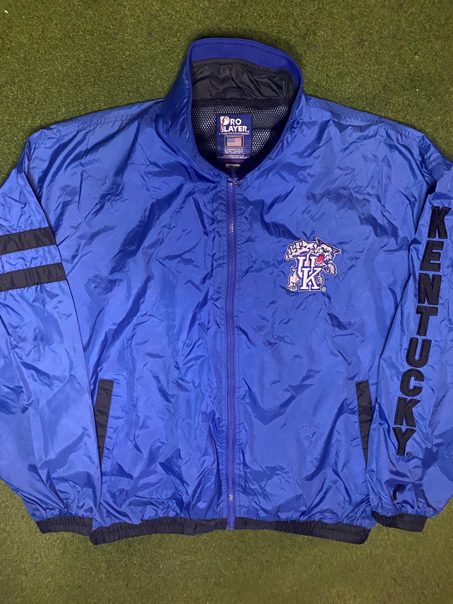 90s Kentucky Wildcats - Vintage College Windbreaker (XL) - Gametime Vintage