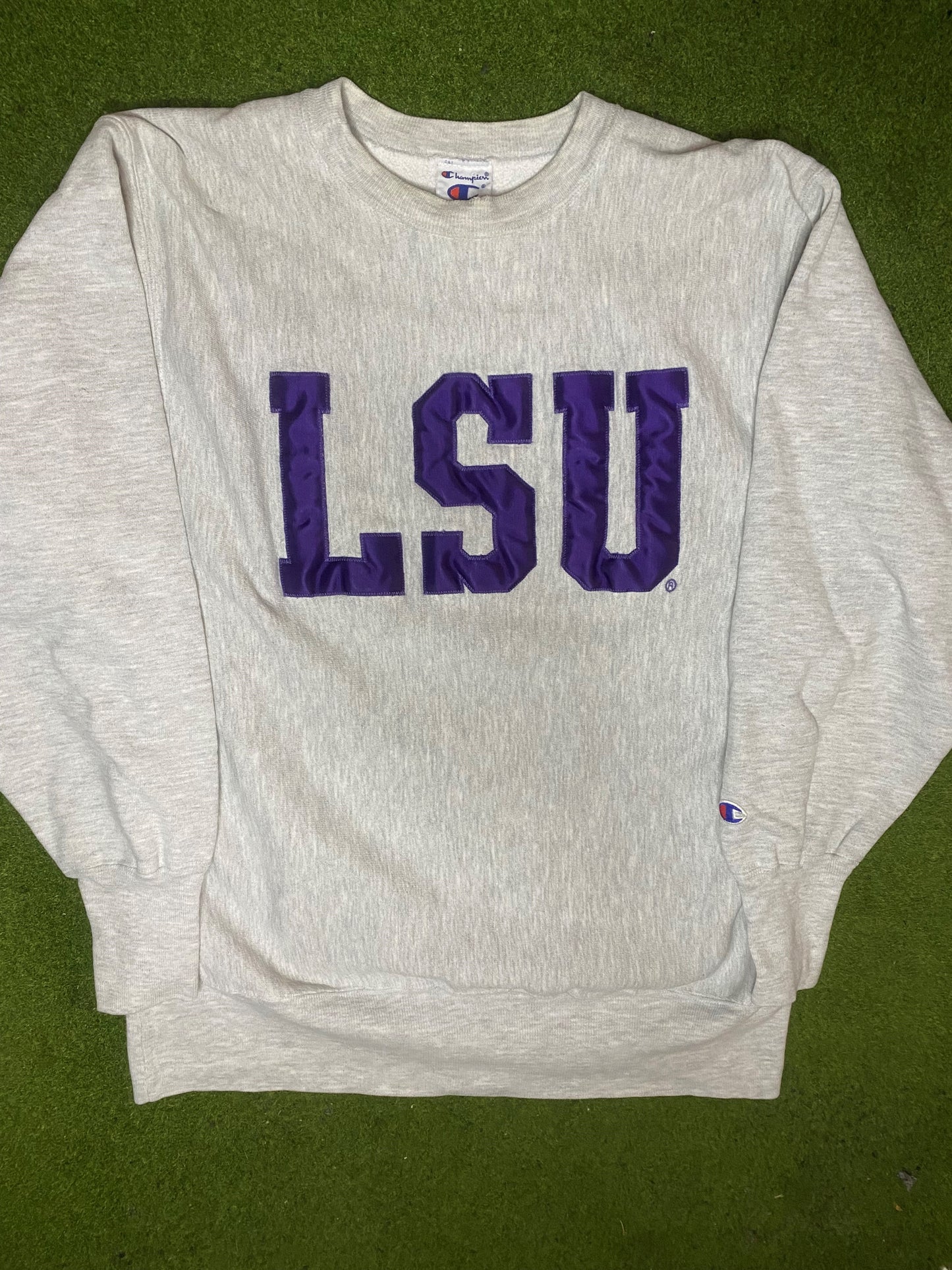 90s LSU Tigers - Vintage College Sweatshirt (Large) - Gametime Vintage