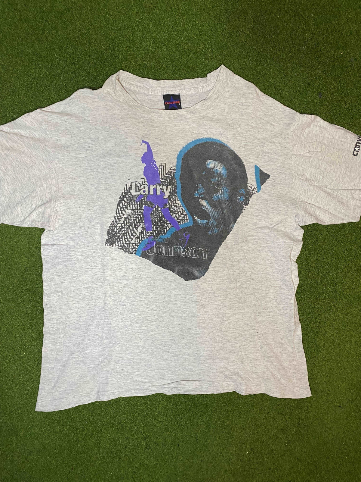 90s Larry Johnson - Converse - Vintage NBA Player T-Shirt (Large) - Gametime Vintage
