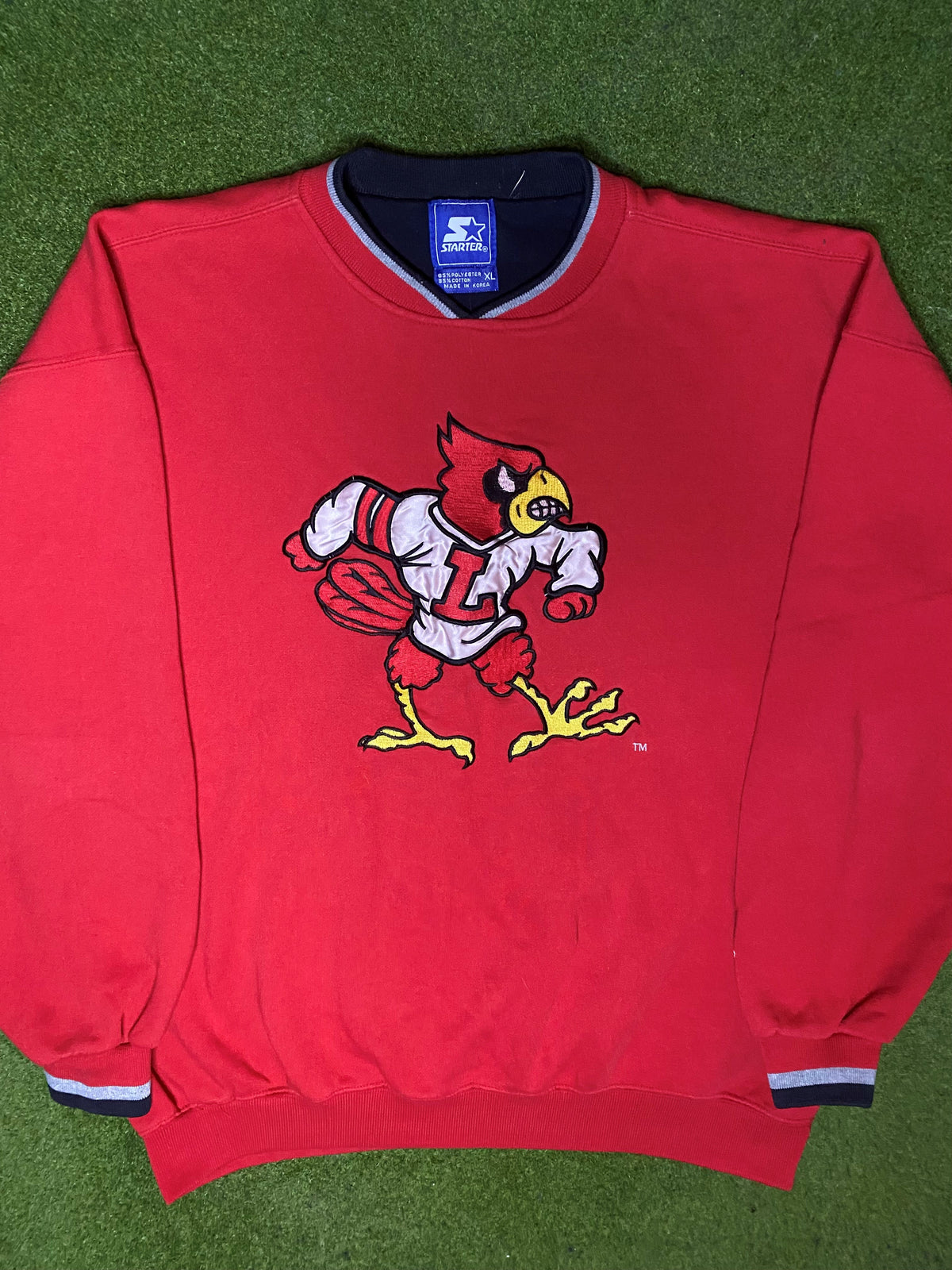 Louisville Cardinals de los 90 - Sudadera universitaria vintage (XL)