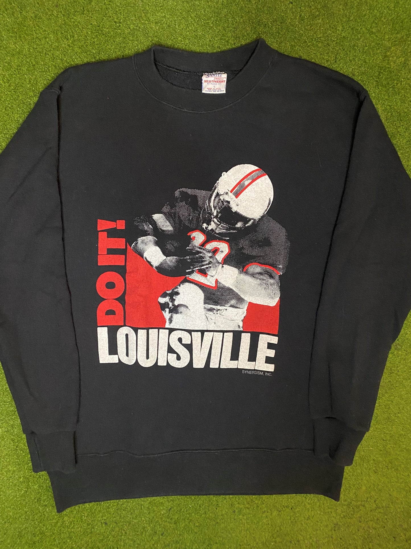 90s Louisville Cardinals - Vintage College Football Sweatshirt (Large) - Gametime Vintage