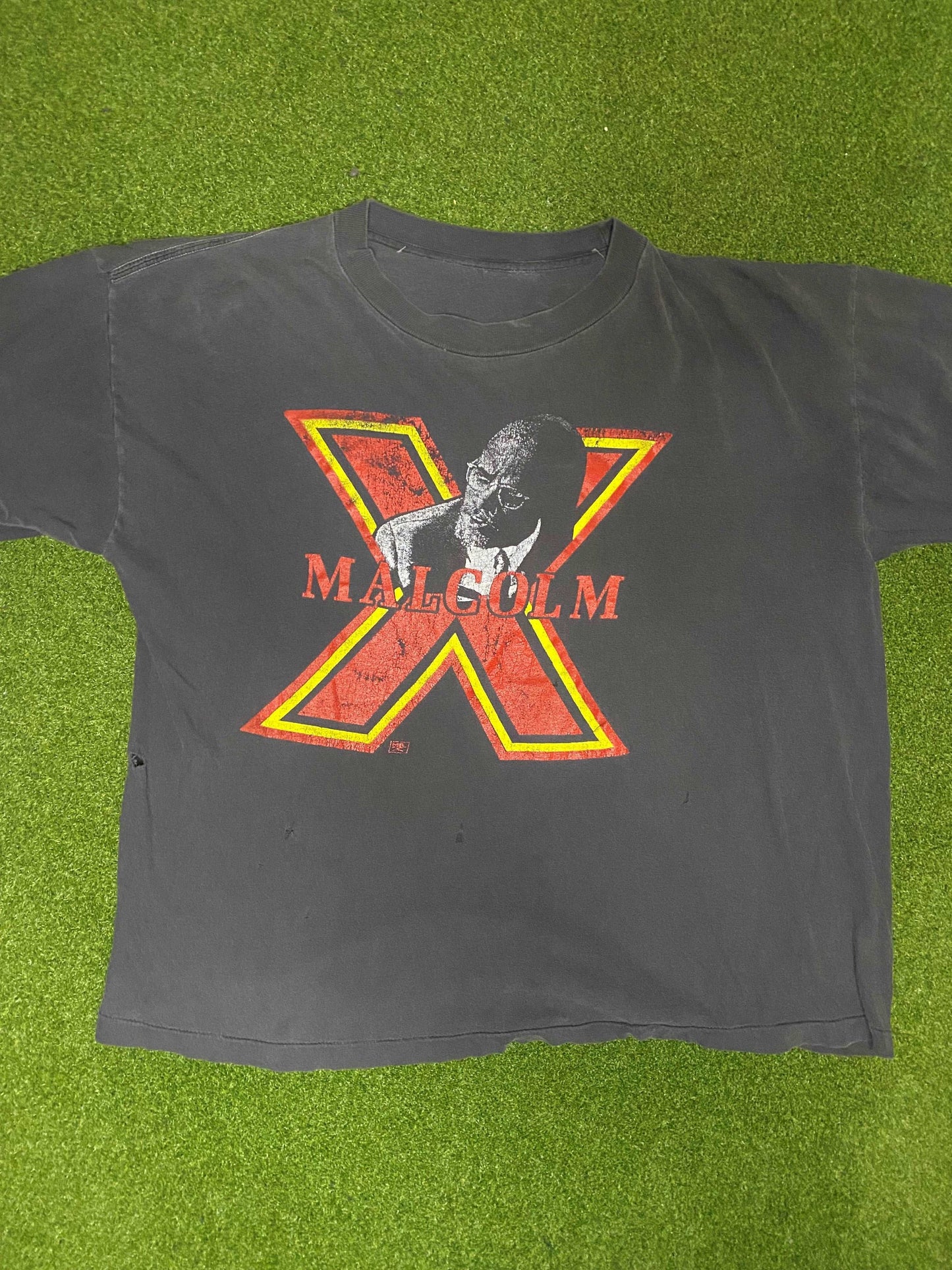 90s Malcolm X - Vintage Tee Shirt (XL) - Gametime Vintage