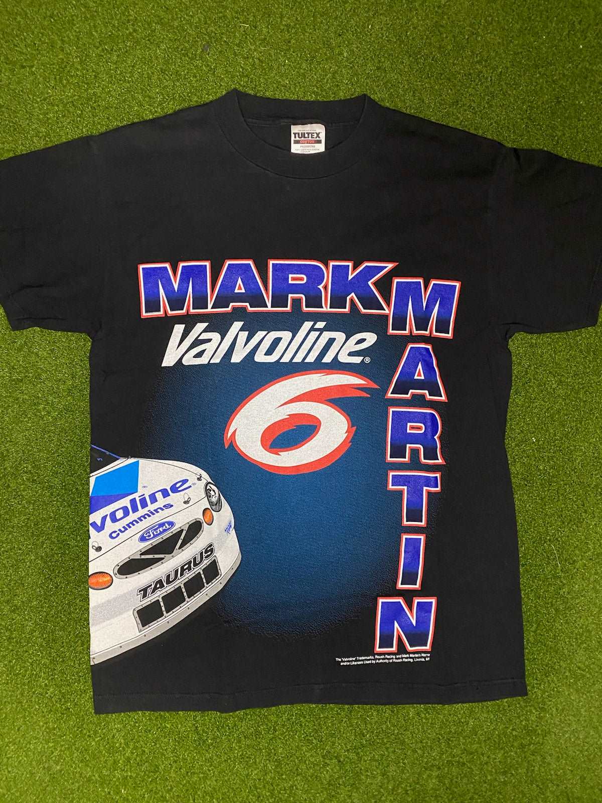 90s Mark Martin - Valvoline - Vintage NASCAR Tee Shirt (Medium) - Gametime Vintage