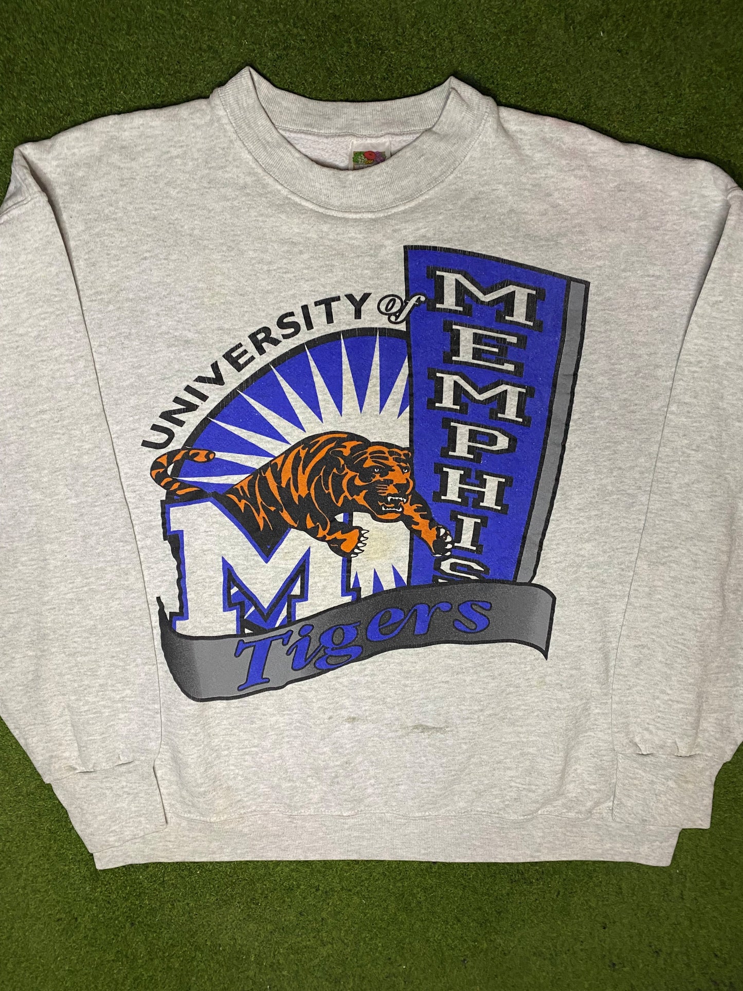 90s Memphis Tigers - Vintage College Sweatshirt (XL) - Gametime Vintage