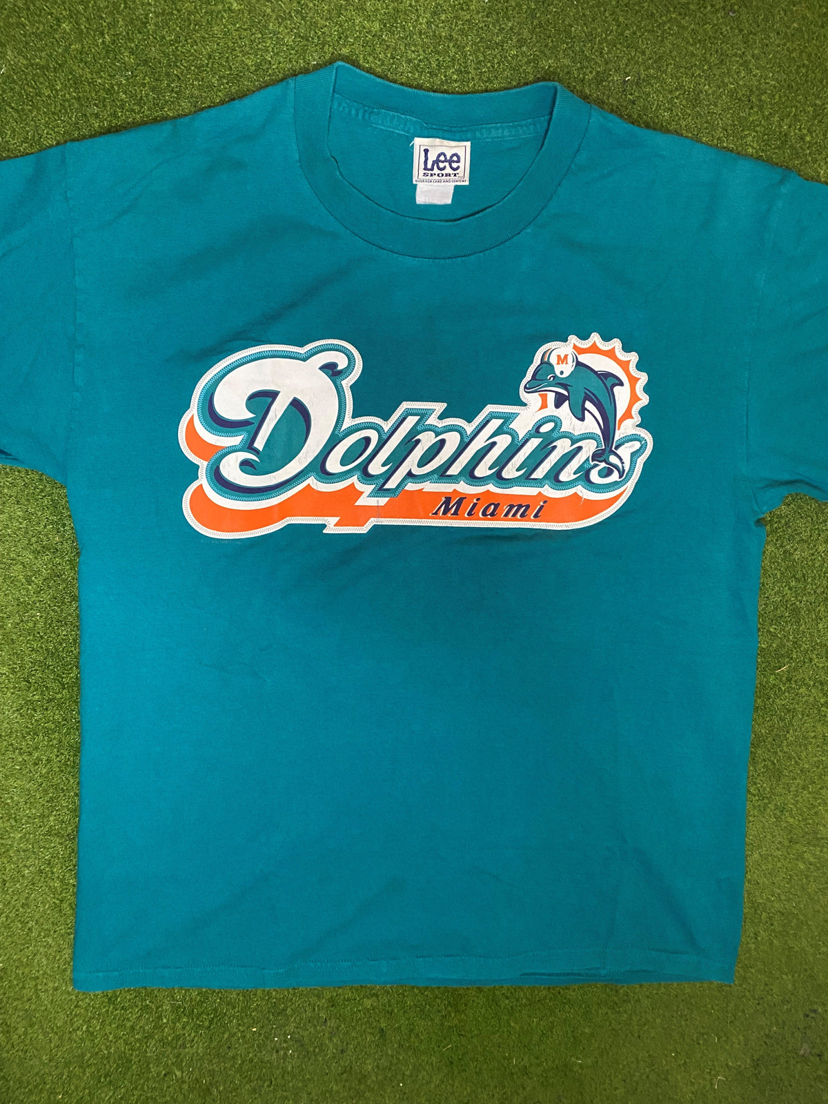 90s Miami Dolphins - Vintage NFL T-Shirt (Large) - Gametime Vintage
