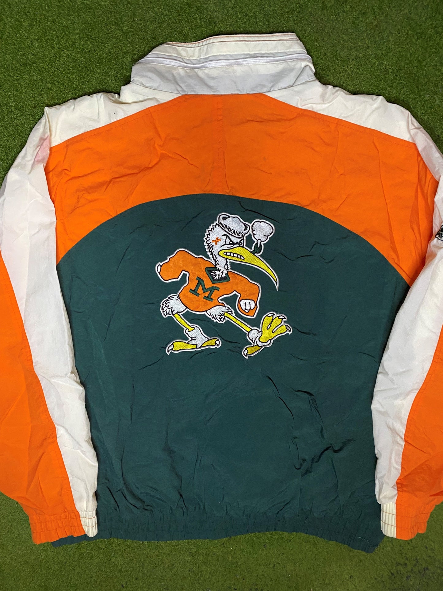 90s Miami Hurricanes - Vintage College Jacket (XL) - Gametime Vintage