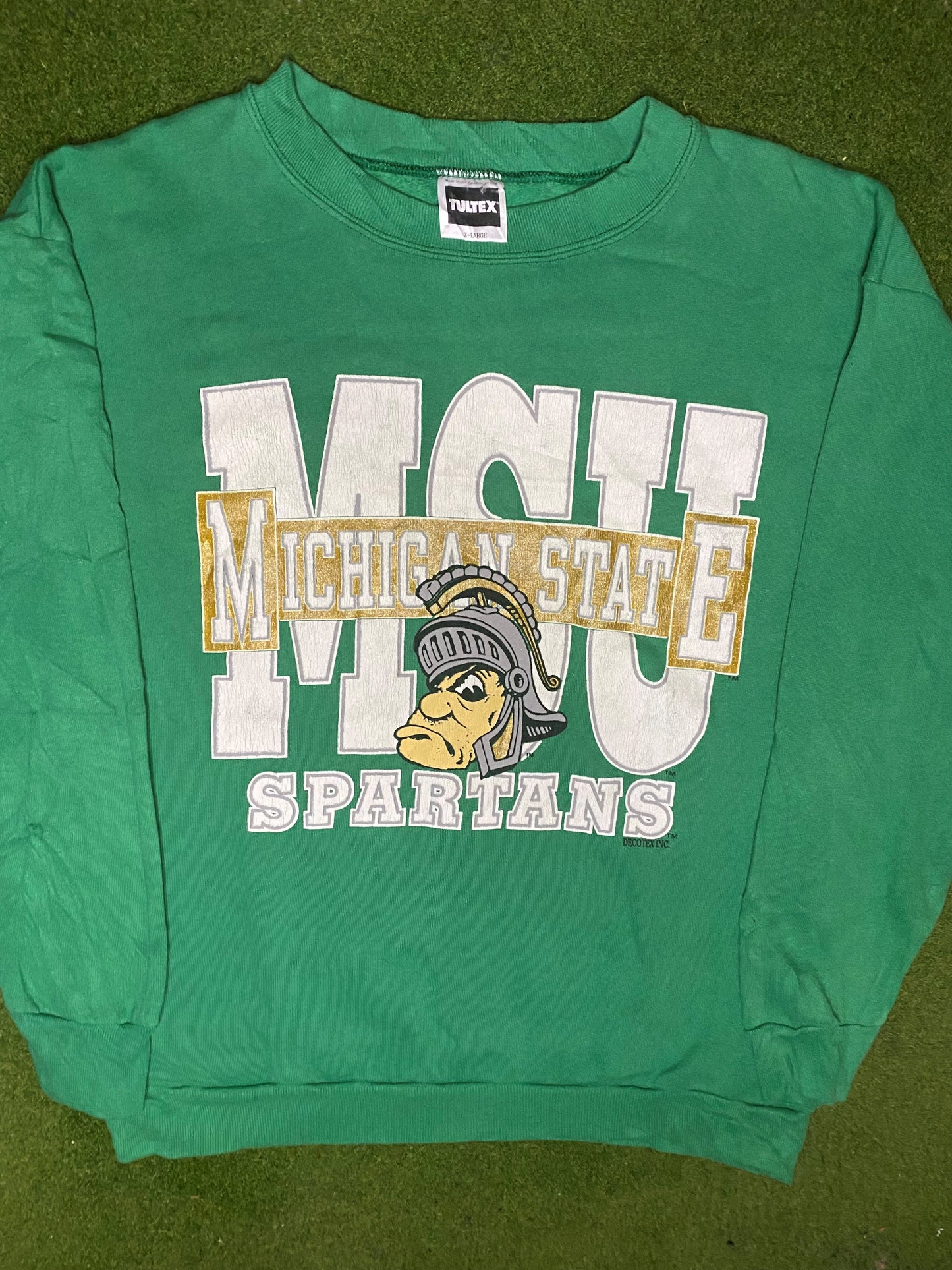 90s Michigan State Spartans - Vintage College Sweatshirt (XL) - Gametime Vintage