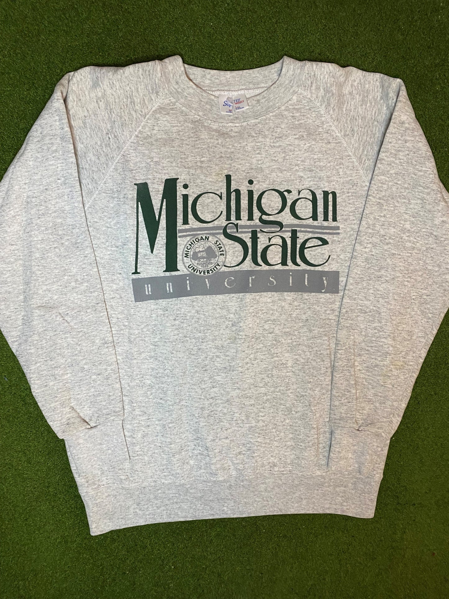 90s Michigan State Spartans - Vintage University Crewneck Sweatshirt (XL) - Gametime Vintage