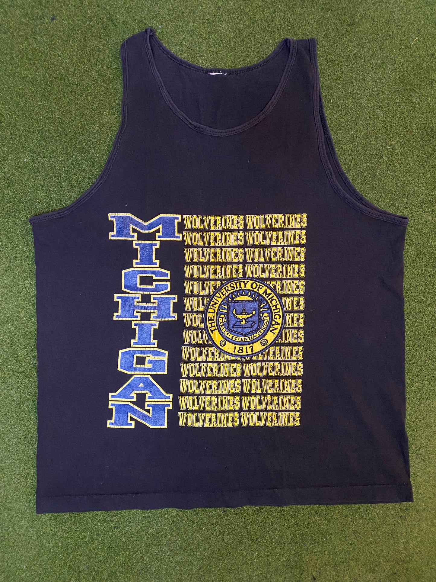 90s Michigan Wolverines - Vintage University Tank (XL) - Gametime Vintage