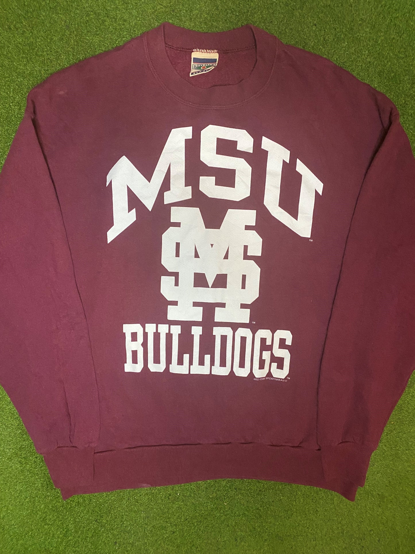90s Mississippi State Bulldogs - Vintage College Sweatshirt (XL) - Gametime Vintage