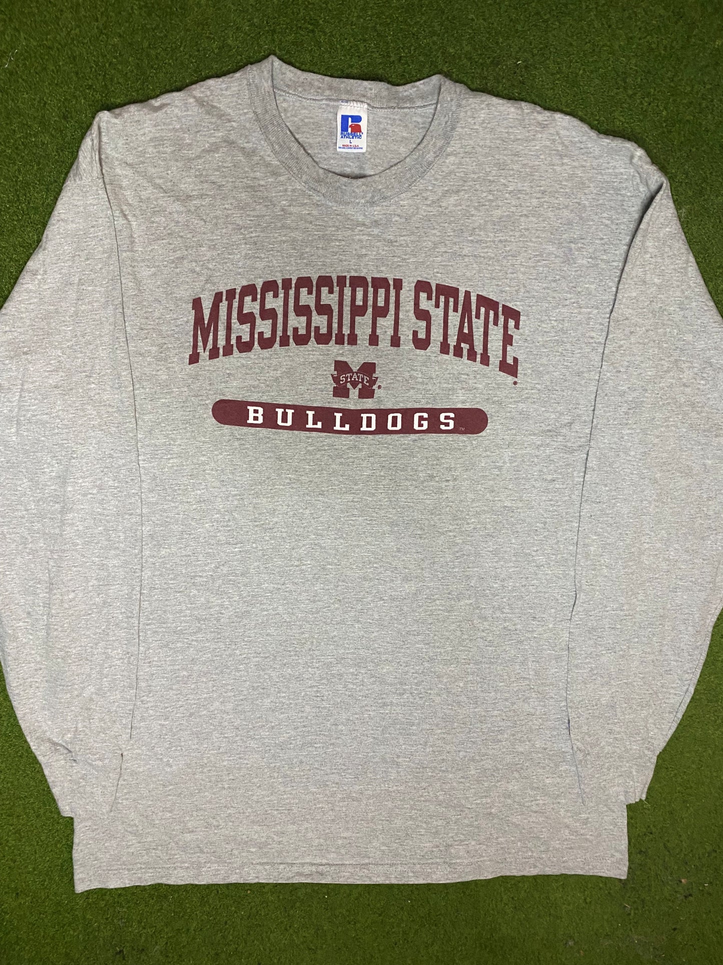 90s Mississippi State Bulldogs - Vintage College Long Sleeve (Large) - Gametime Vintage