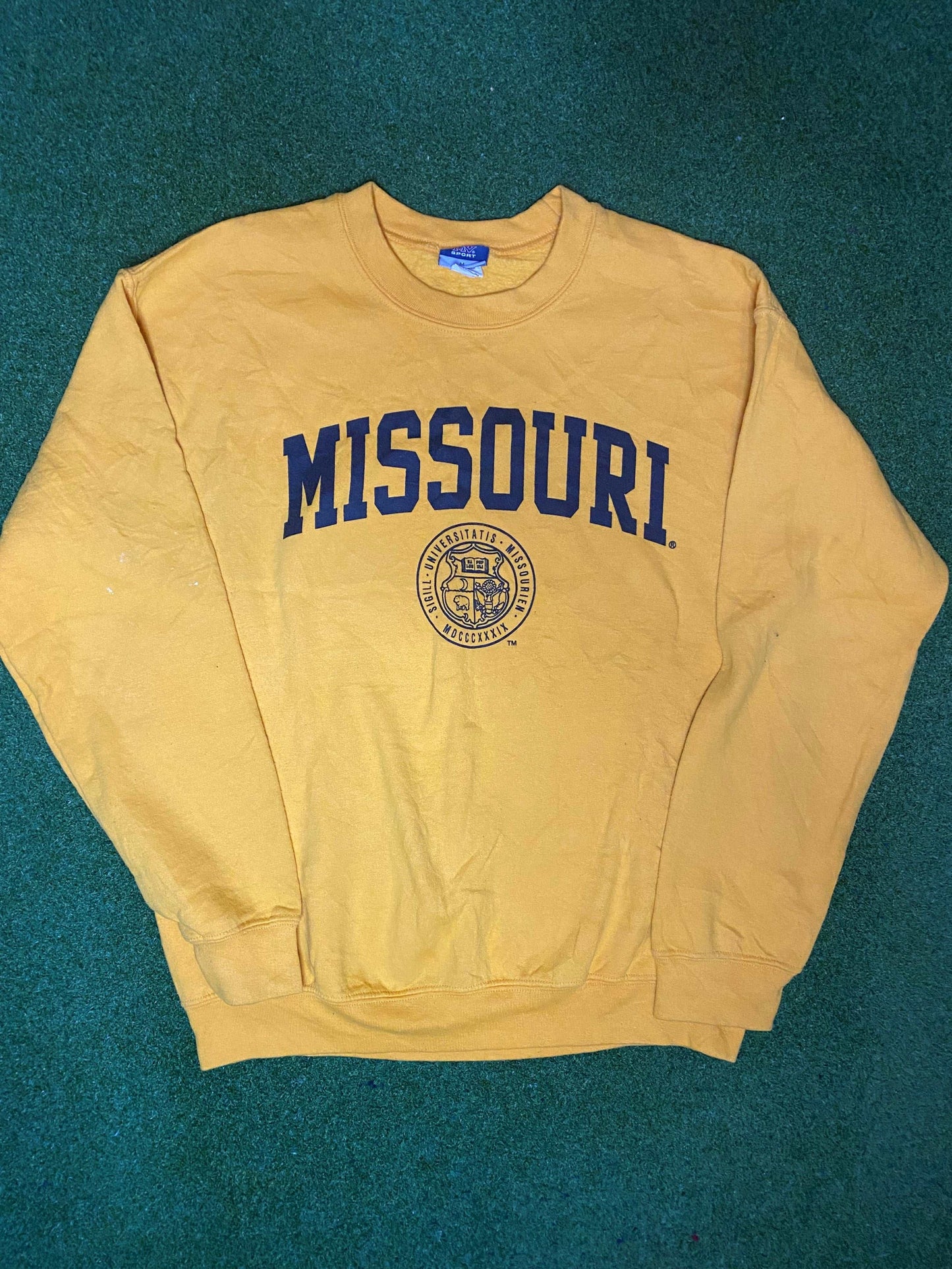 90s Missouri Tigers - Vintage University Crewneck Sweatshirt (Medium) - Gametime Vintage