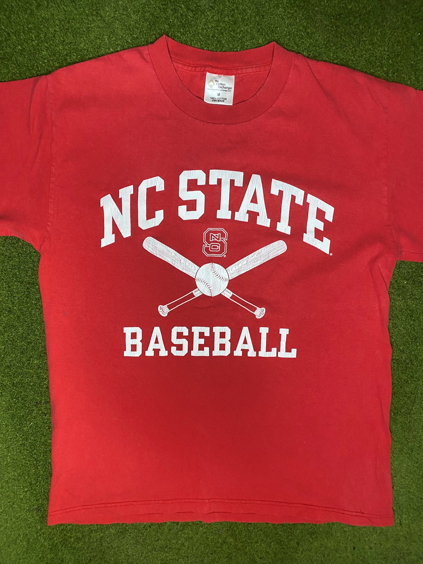 90s NC State Wolfpack - Vintage College Baseball T-Shirt (Medium) - Gametime Vintage