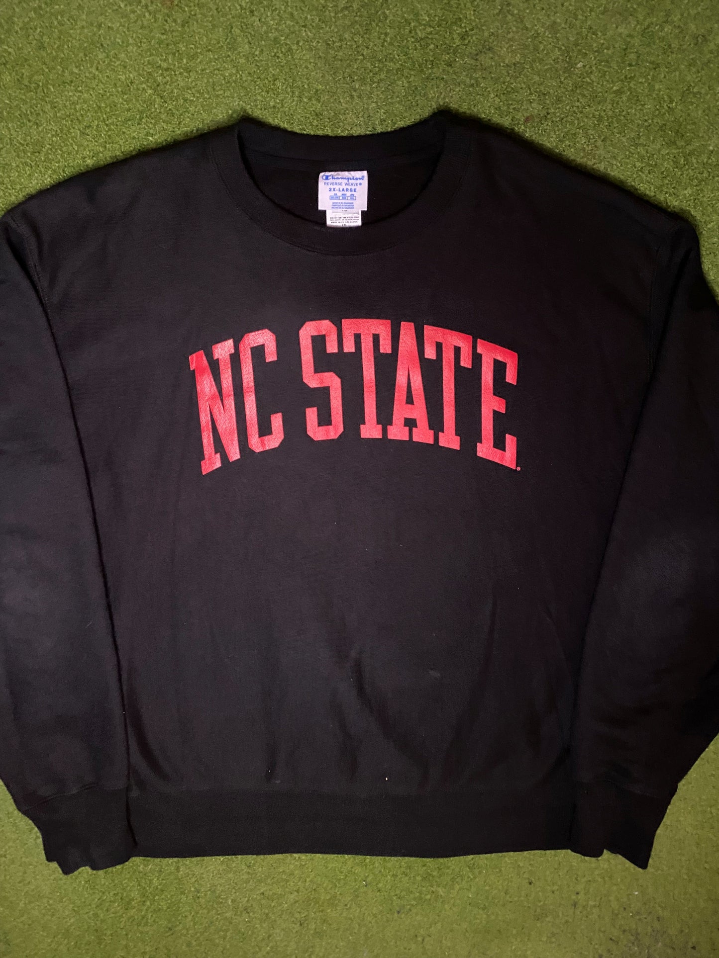 90年代北卡州立大学狼群队 - Reverse Weave - 复古大学卫衣 (2XL)