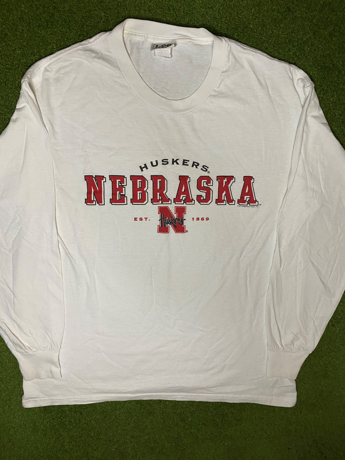 90s Nebraska Cornhuskers - Lee Sports - Vintage College Long Sleeve (Large) - Gametime Vintage
