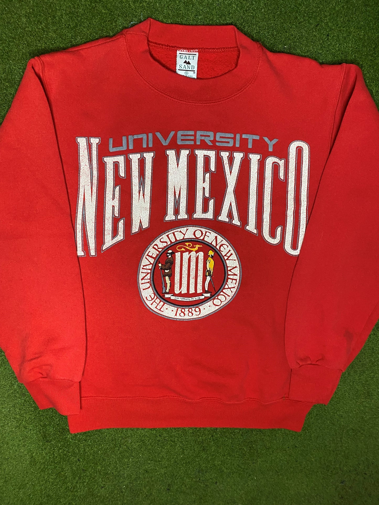 90s New Mexico Lobos - Vintage University Sweatshirt (Small) - Gametime Vintage