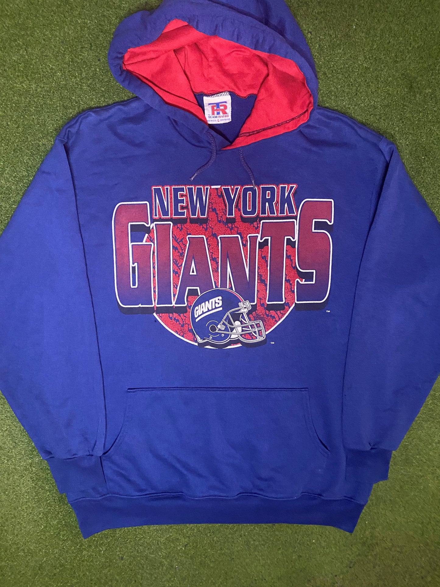90s New York Giants - Vintage NFL Hoodie (Large) - Gametime Vintage