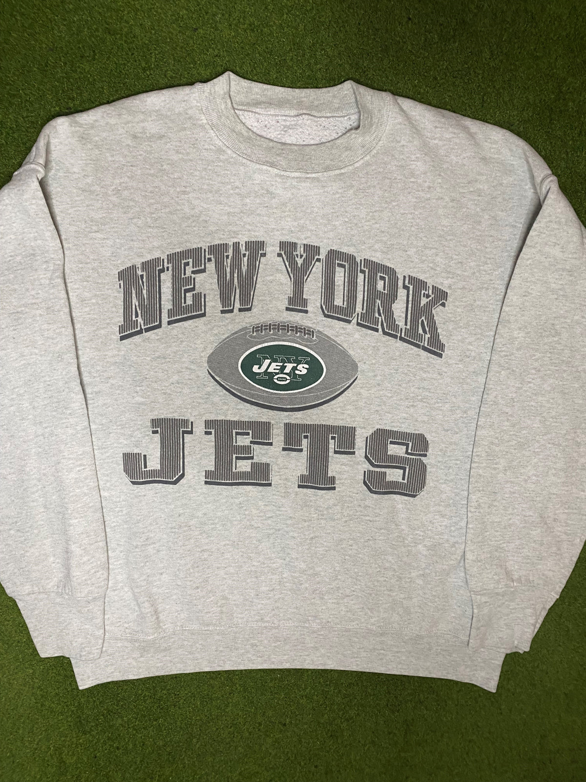 90s New York Jets - Vintage NFL Sweatshirt (XL) - Gametime Vintage