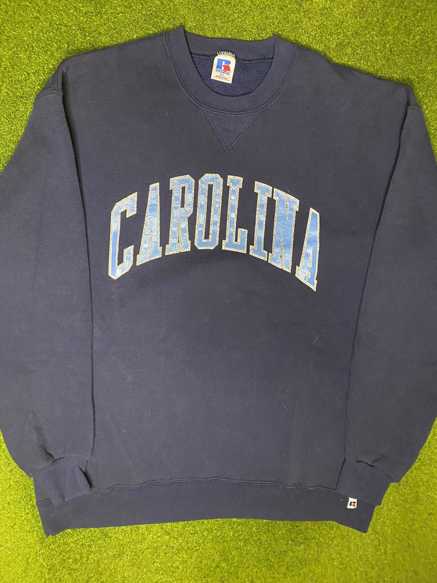 80s North Carolina Tar Heels - Vintage College Sweatshirt (2XL) - Gametime Vintage