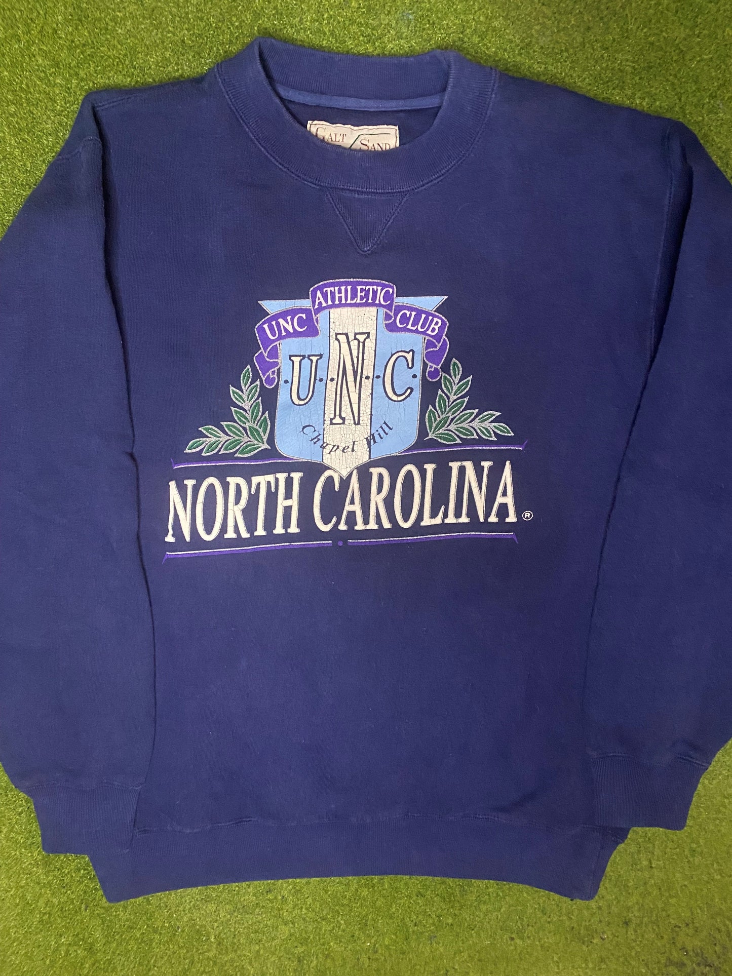 90s North Carolina Tar Heels - Vintage College Sweatshirt (Medium) - Gametime Vintage