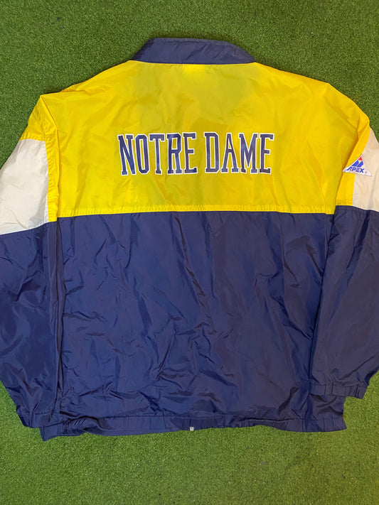 90s Notre Dame Fighting Irish - Vintage College Windbreaker (XL) - Gametime Vintage