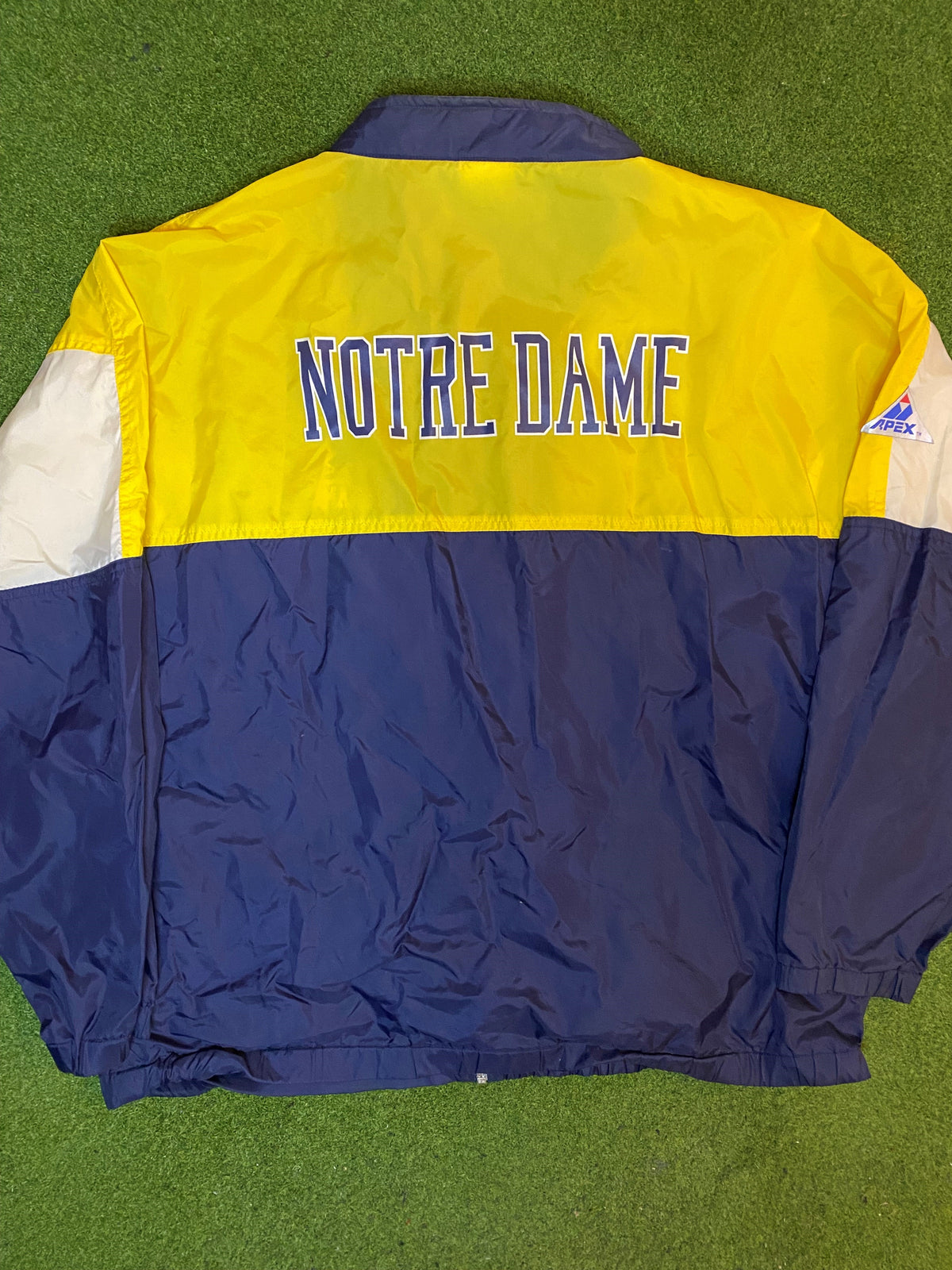 90s Notre Dame Fighting Irish - Vintage College Windbreaker (XL) - Gametime Vintage