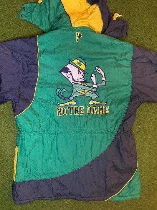 90s Notre Dame Fighting Irish - Vintage College Jacket (XL) - Gametime Vintage