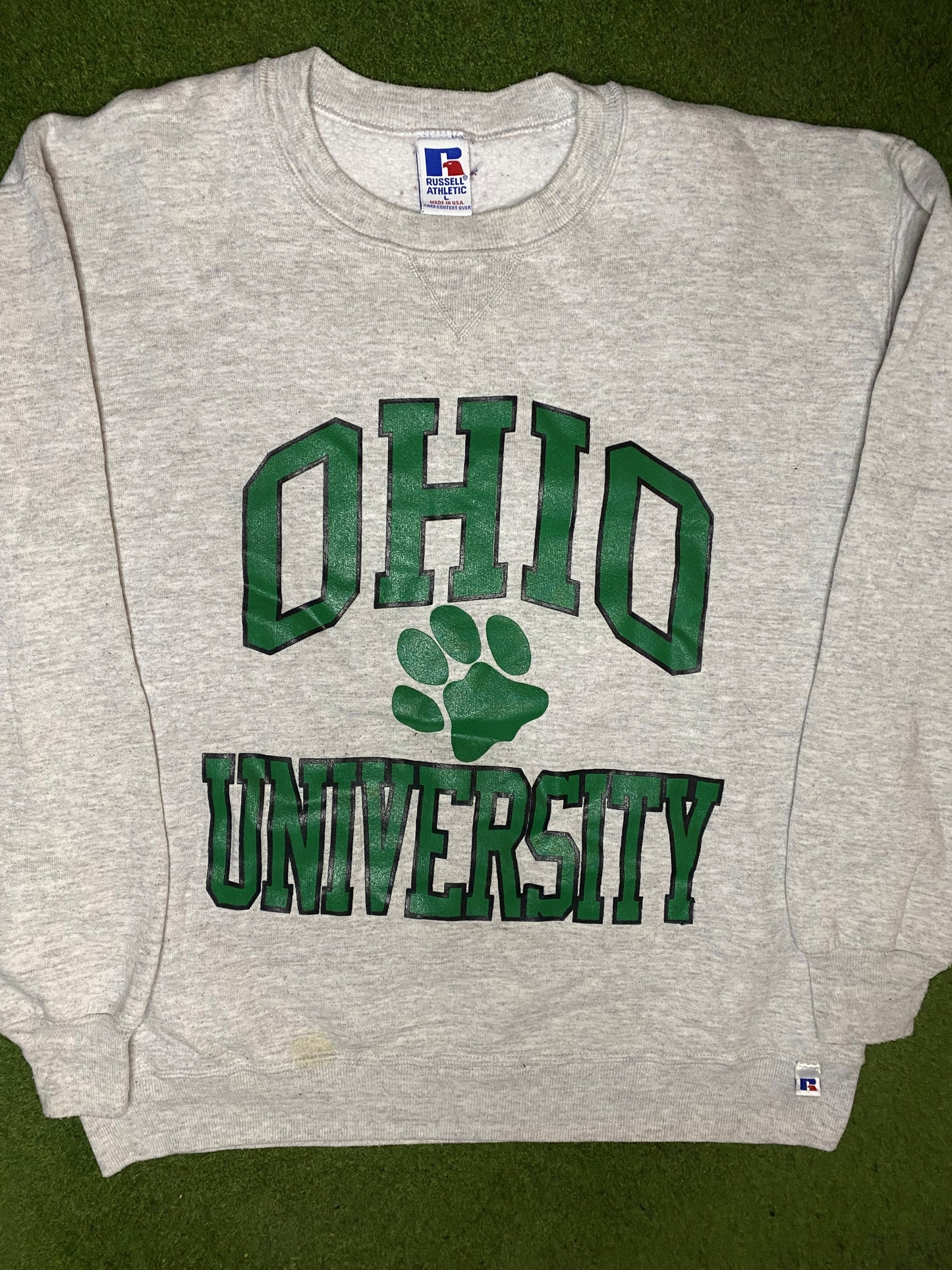 90s Ohio Bobcats - Vintage College Sweatshirt (Large) - Gametime Vintage
