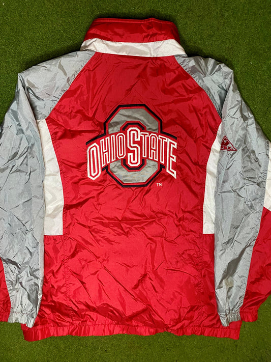 90s Ohio State Buckeyes - Vintage College Windbreaker Jacket (XL)