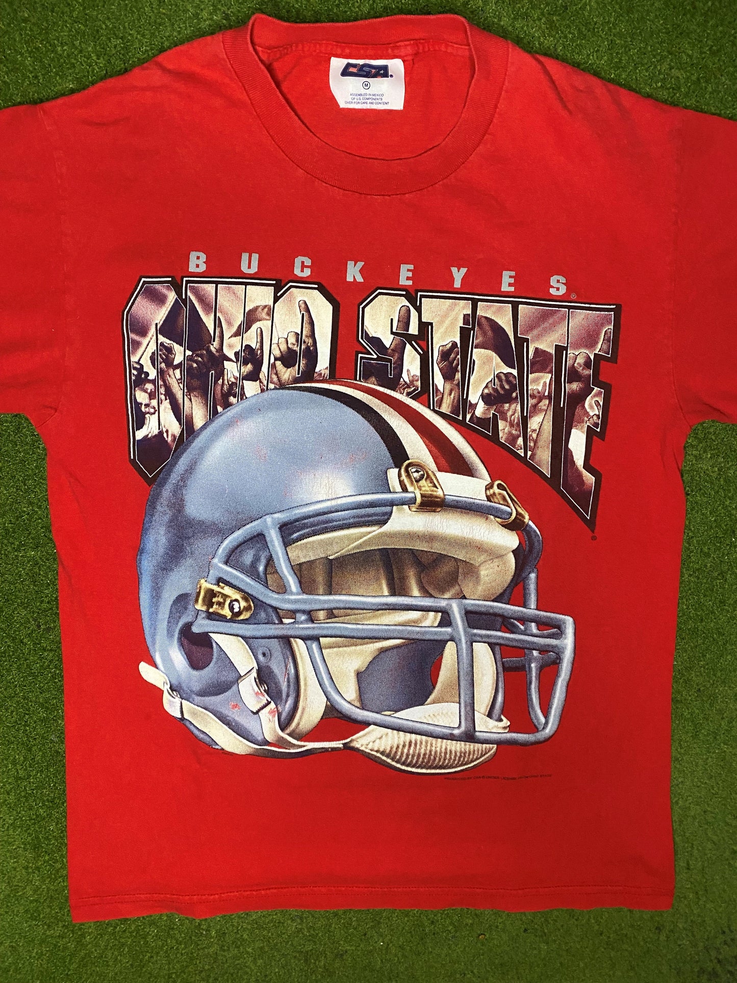 90s Ohio State Buckeyes - Vintage College Football T Shirt (Medium) - Gametime Vintage