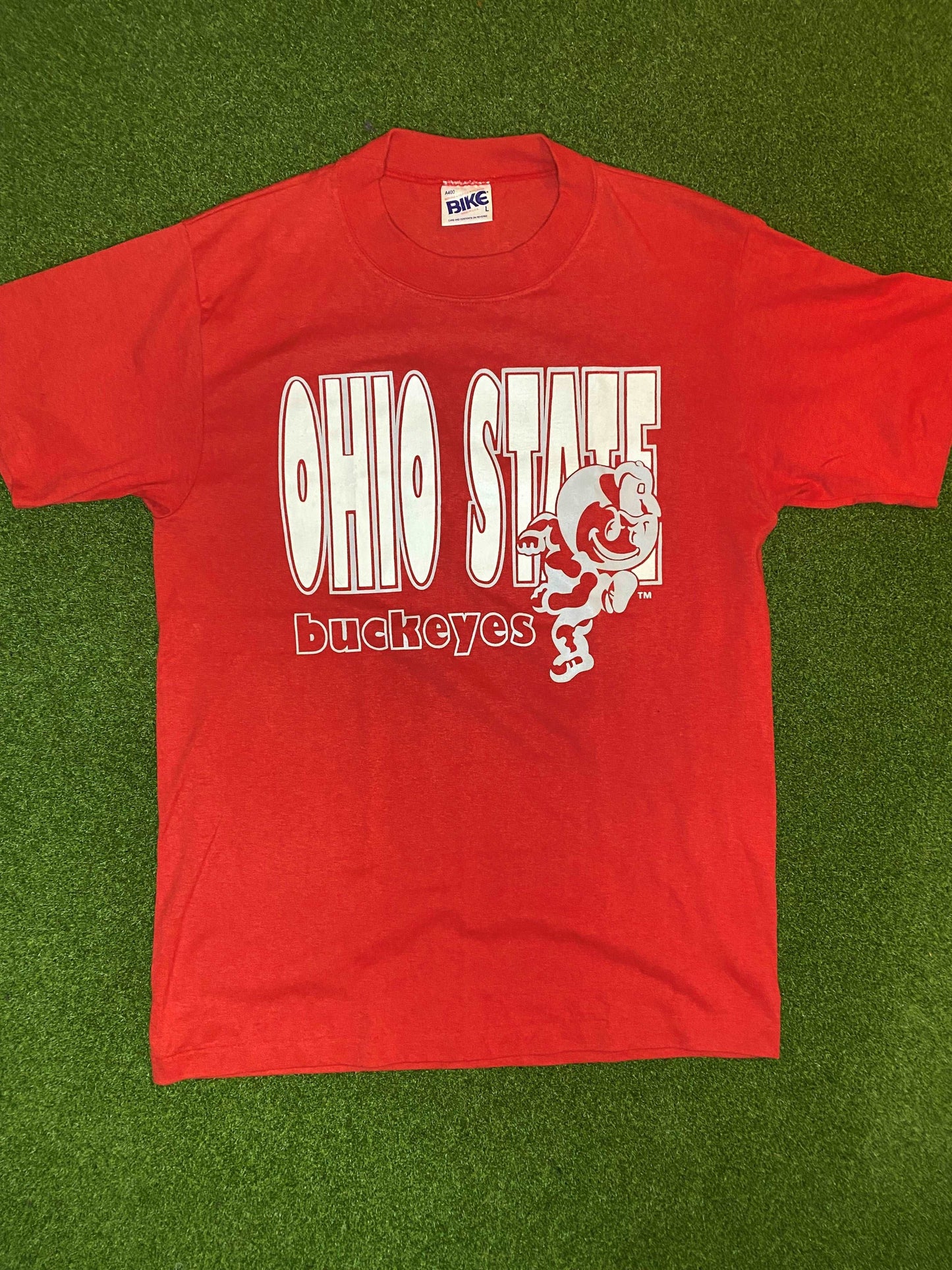90s Ohio State Buckeyes - Vintage College Tee Shirt (Large) - Gametime Vintage