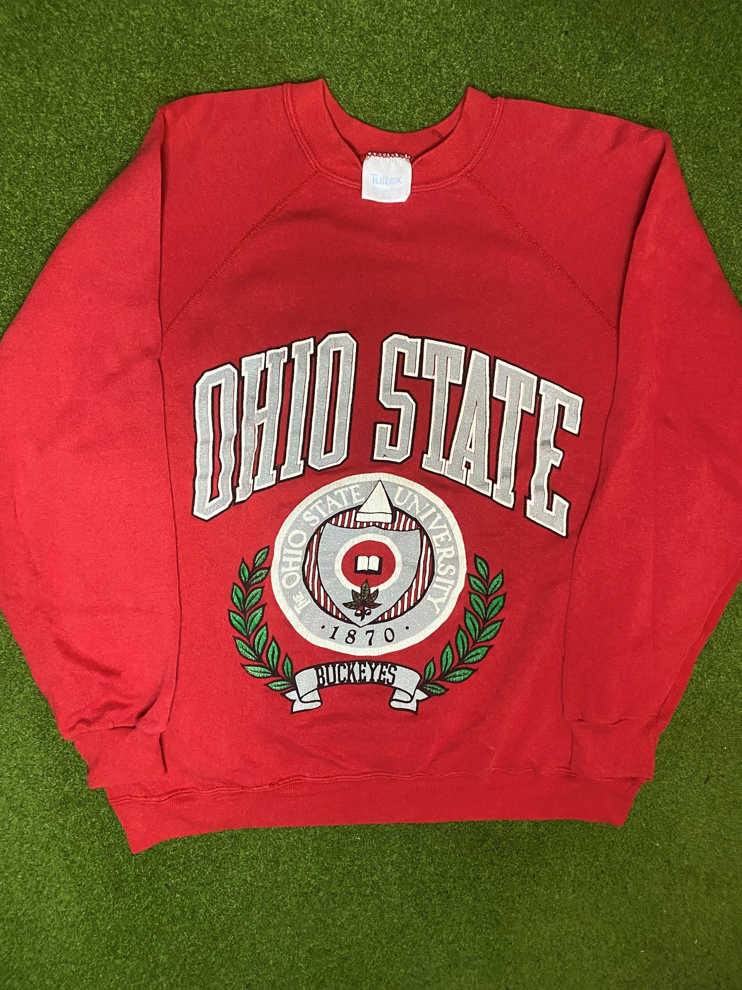 90s Ohio State Buckeyes - Vintage College Sweatshirt (Medium) - Gametime Vintage