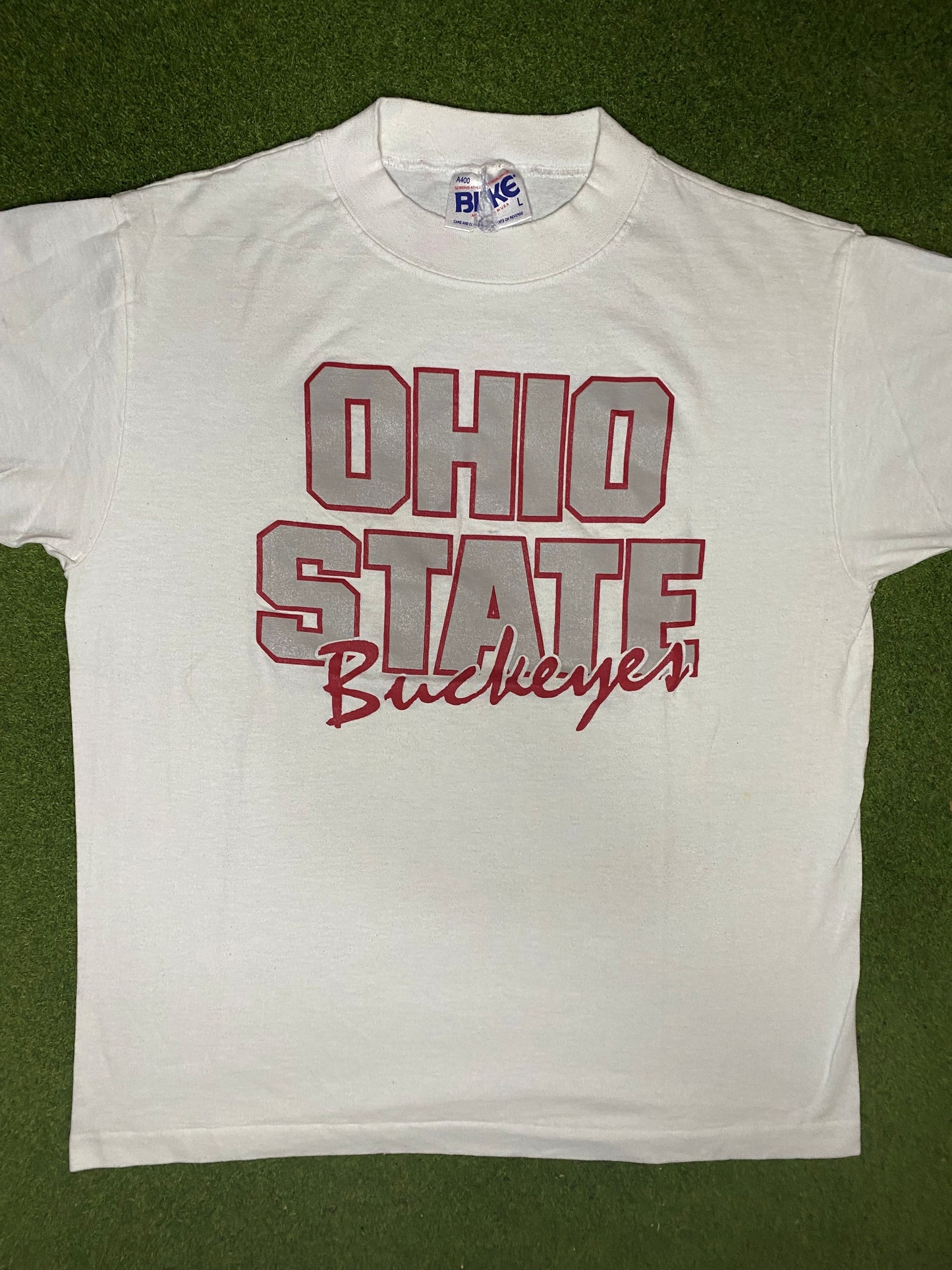90s Ohio State Buckeyes - Vintage College Tee (Large) - Gametime Vintage