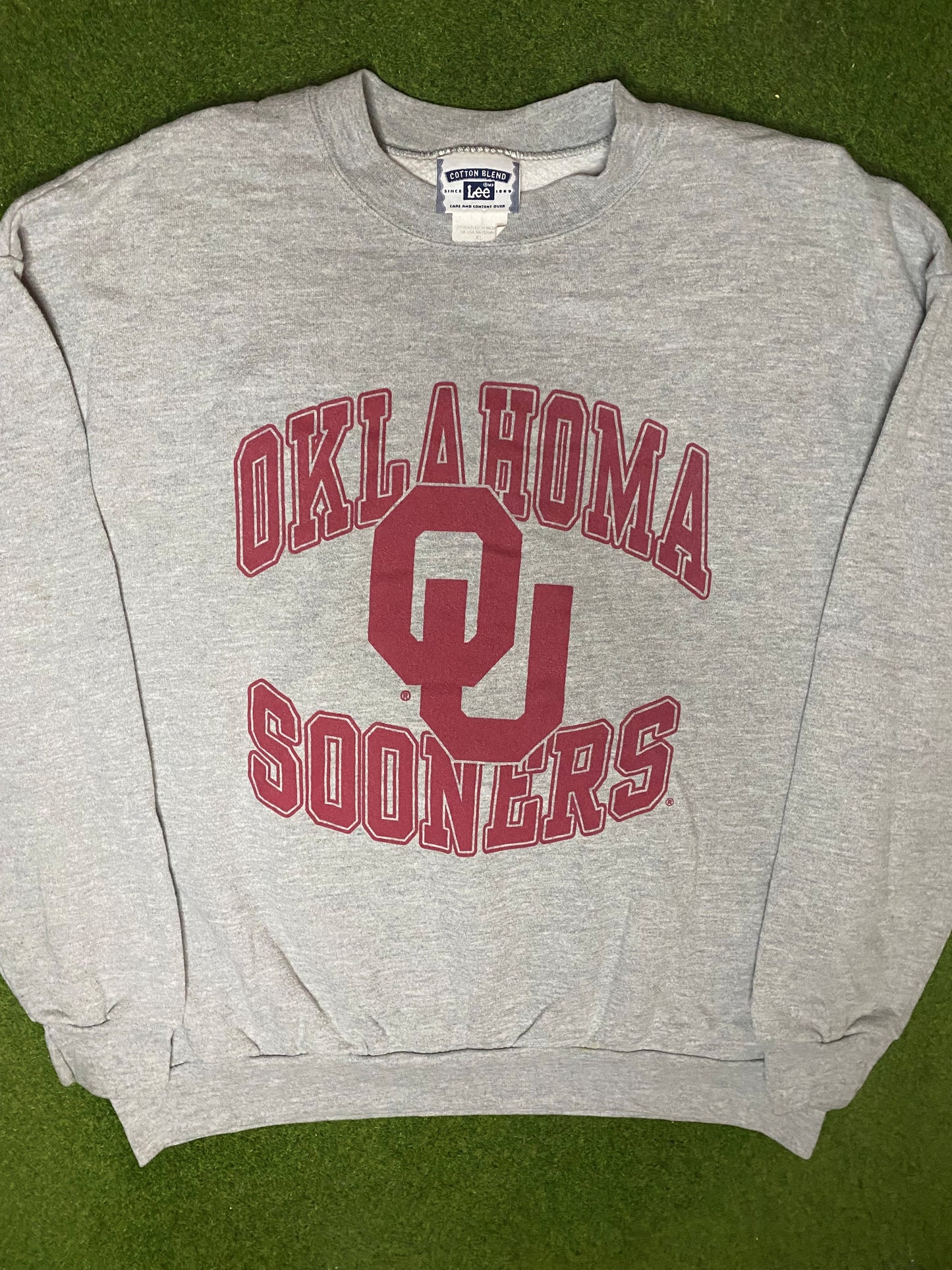 90s Oklahoma Sooners - Vintage College Sweatshirt (XL) - Gametime Vintage