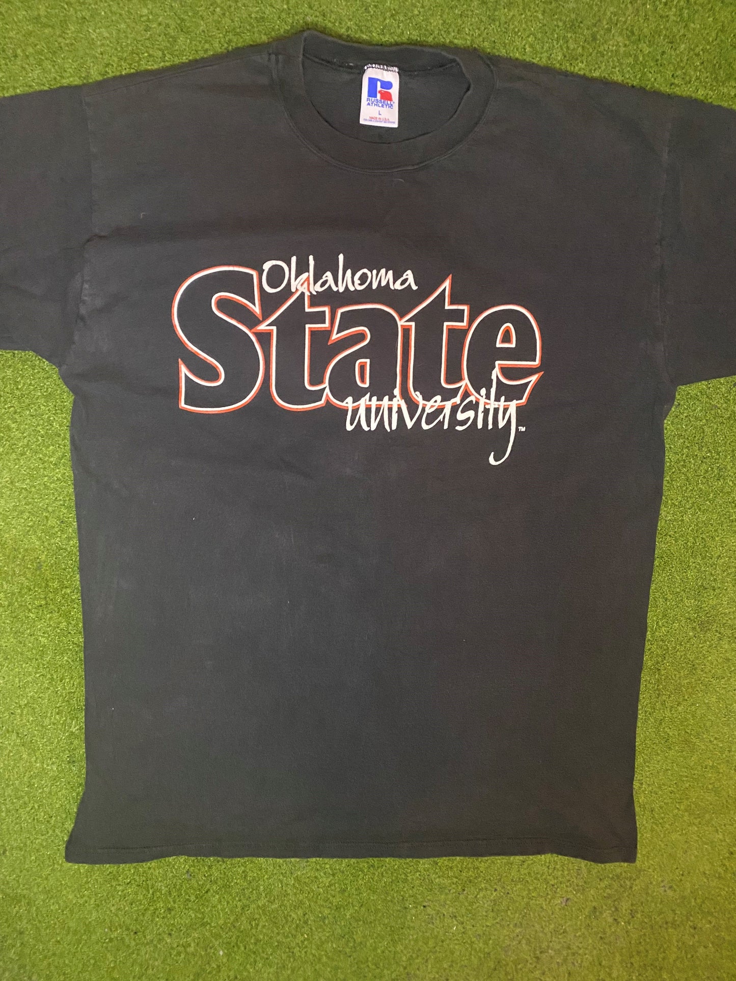 90s Oklahoma State Cowboys - Vintage College T-Shirt (Large) - Gametime Vintage