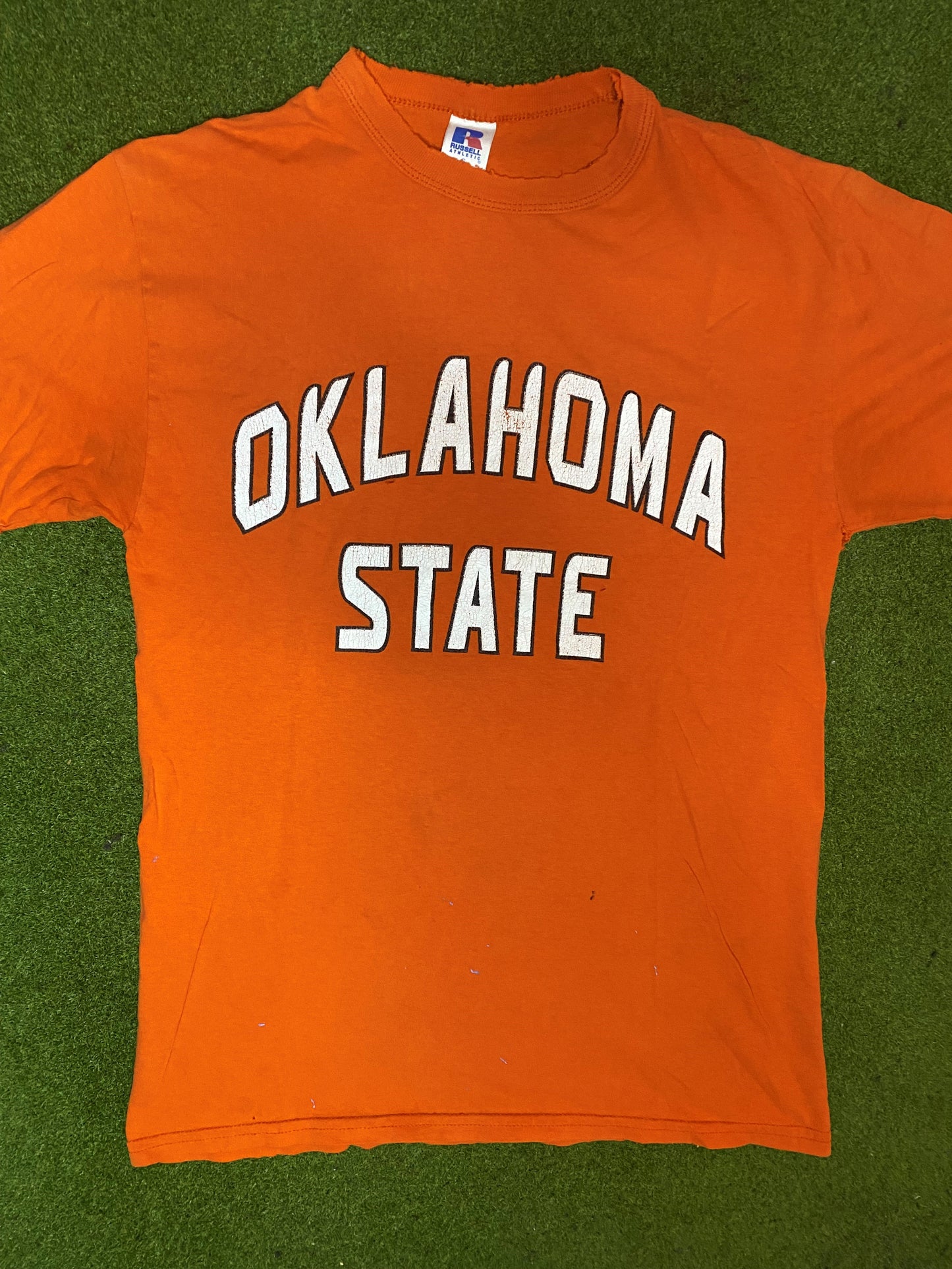 90s Oklahoma State Cowboys - Vintage College T-Shirt (Small) - Gametime Vintage