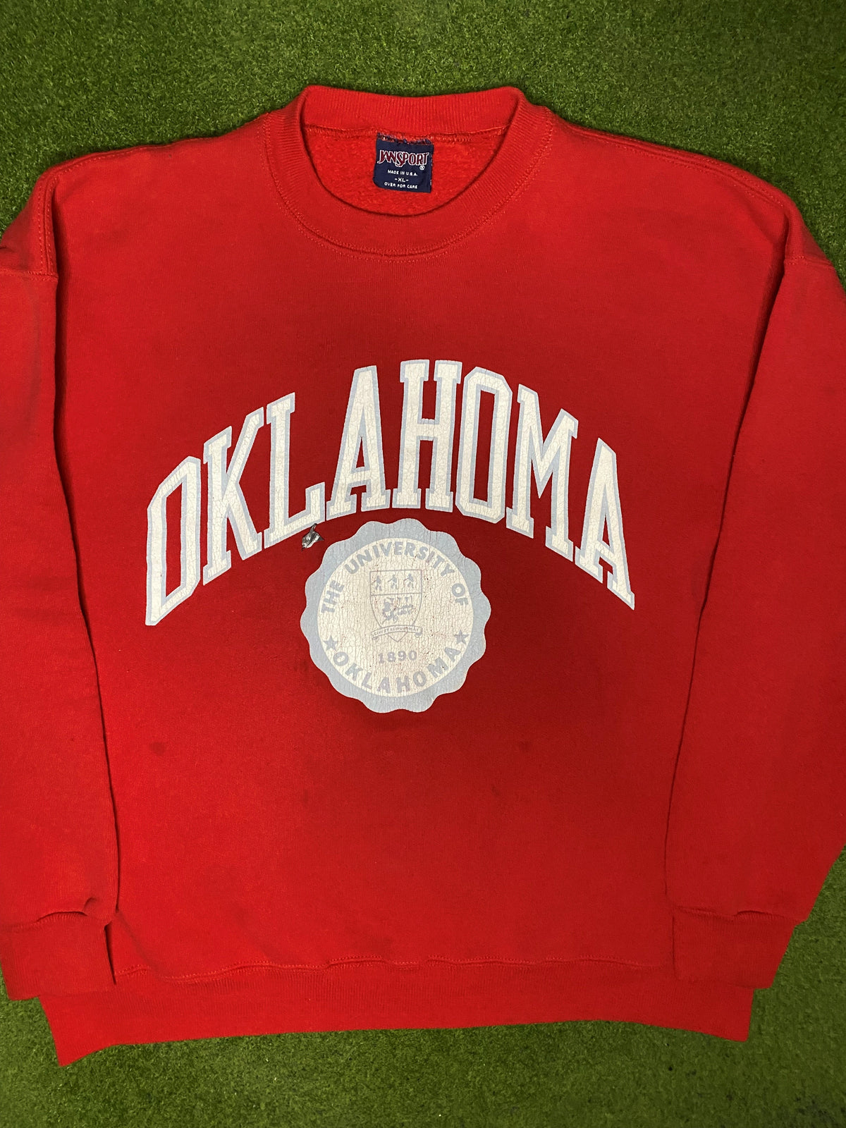 90s Oklahoma Sooners - Vintage University Sweatshirt (XL) - Gametime Vintage