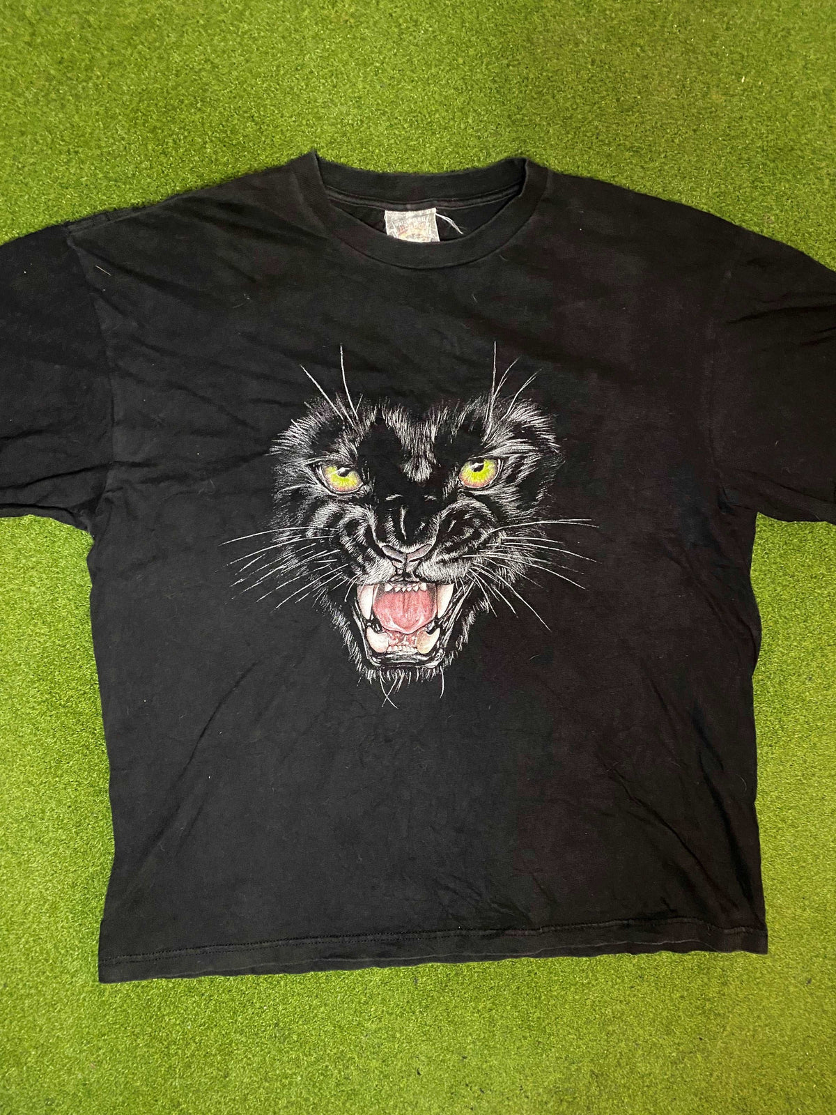 90s Panther Big Face - Vintage Animal Shirt (XL) - Gametime Vintage