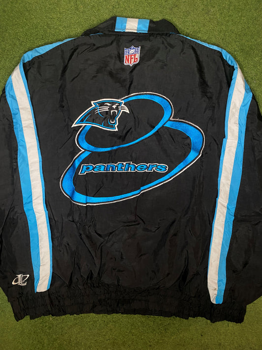 90s Carolina Panthers - Vintage NFL Windbreaker Jacket (Large)